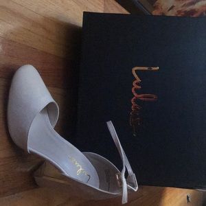 Lulus. LAURA NUDE SUEDE ANKLE STRAP